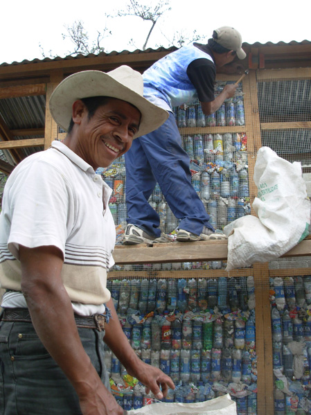 Social construction with eco-bricks